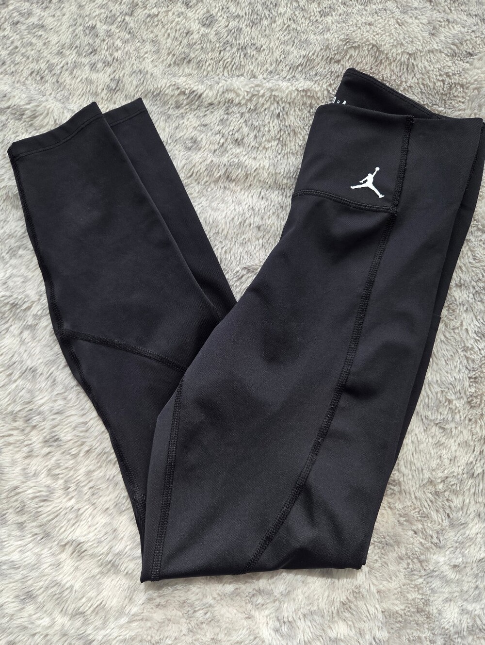 Jordan Essential 7/8 Leggings Black High Rise Side Thigh Pocket Back Zip Small X